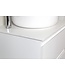 Badkamermeubel Set Sally Hoogglans Wit 60x45x50cm Hangend 2 Lades Softclose Greeploos Solid Surface Waskom en Topblad incl. Kolomkast en badkamerspiegel rond