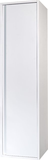 Badkamermeubel Set Sally Hoogglans Wit 60x45x50cm Hangend 2 Lades Softclose Greeploos Solid Surface Waskom en Topblad incl. Kolomkast en badkamerspiegel rond