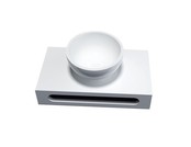 SaniPro Parro Mini Toilet Fonteinset Zwart Mat Solid surface Planchet met handdoekhouder en waskom Fonteinkraan met draaiknop Pushup en Sifon 40x22x8cm