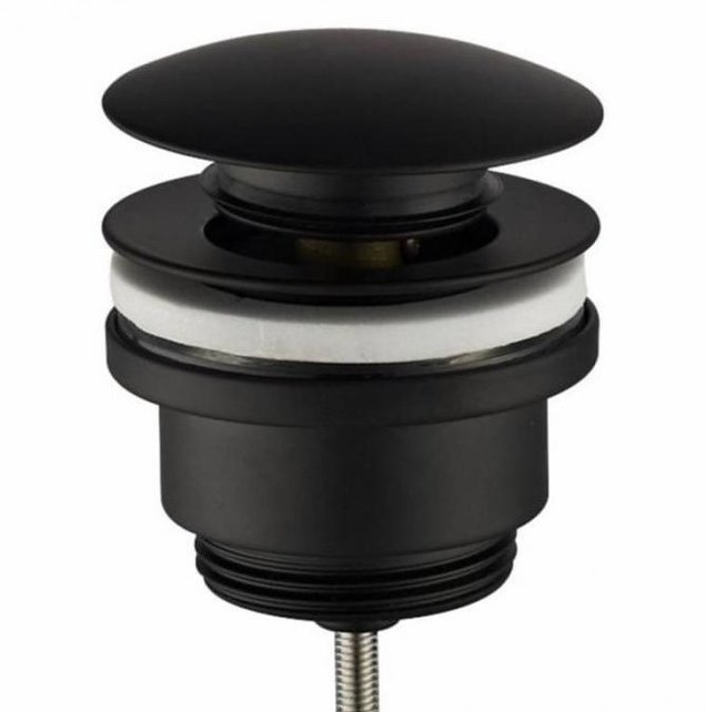 SaniPro Parro Mini Toilet Fonteinset Zwart Mat Solid surface Planchet met handdoekhouder en waskom Fonteinkraan met draaiknop Pushup en Sifon 40x22x8cm