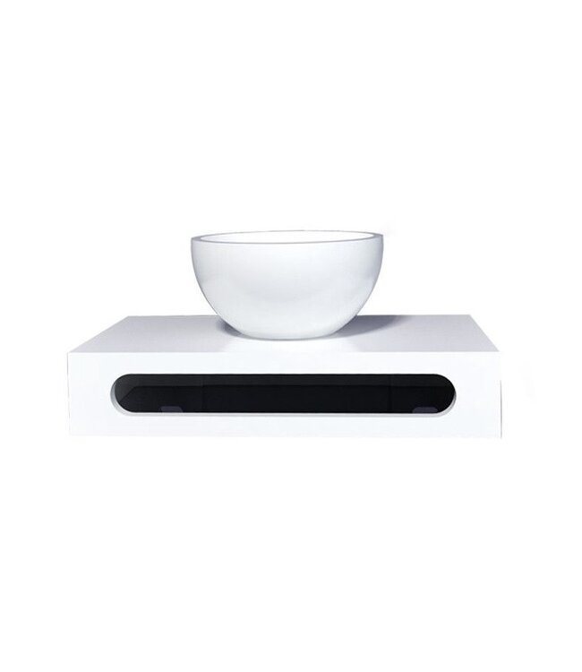 SaniPro Parro Mini toilet fonteinset Inbouw Geborsteld Goud solid surface Planchet Handoekhouder Waskom kraan inbouw sifon en waste