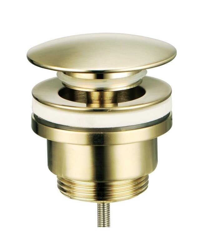 SANI-SUPPLY SaniPro Parro Mini toilet fonteinset Inbouw Geborsteld Goud solid surface Planchet Handoekhouder Waskom kraan inbouw sifon en waste