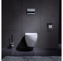 Wandcloset - Randloos Hangtoilet Beauty Flatline - Inbouwtoilet Rimfree WC Pot incl toiletbril 50x35x37cm