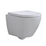 SaniPRO Wandcloset - Randloos Hangtoilet Shorty incl. toiletbril - Inbouwtoilet Rimfree WC Pot 48x35x36cm