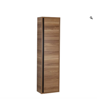 CREAVIT Badkamerkast Verti Hangend 130x32x35cm 1 Deur Walnoot Softclose Greeploos