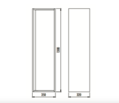 Badkamerkast Verti Hangend 130x32x35cm 1 Deur Walnoot Softclose Greeploos