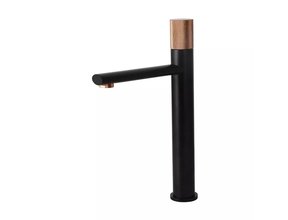 Wastafelkraan Hoog Quo Lux Mengkraan Zwart-Rose 31cm