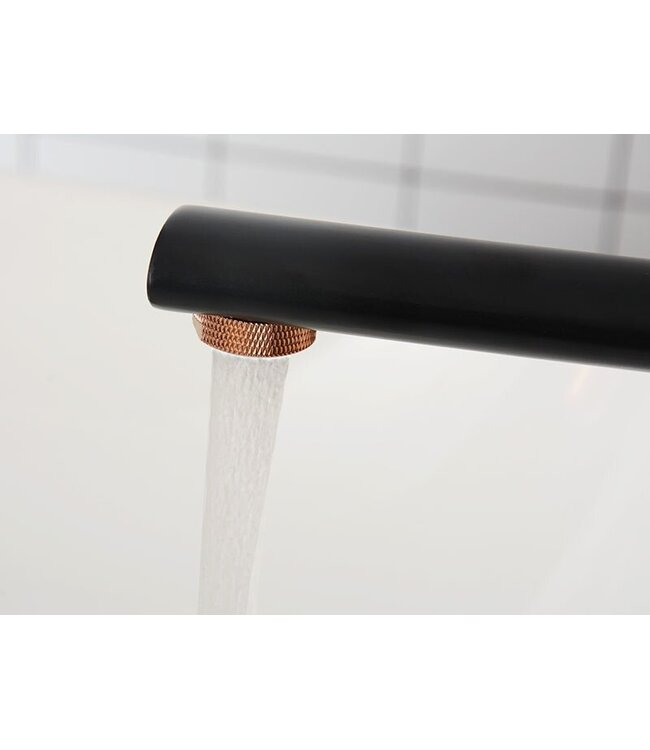 Wastafelkraan Hoog Quo Lux Mengkraan Zwart-Rose 31cm