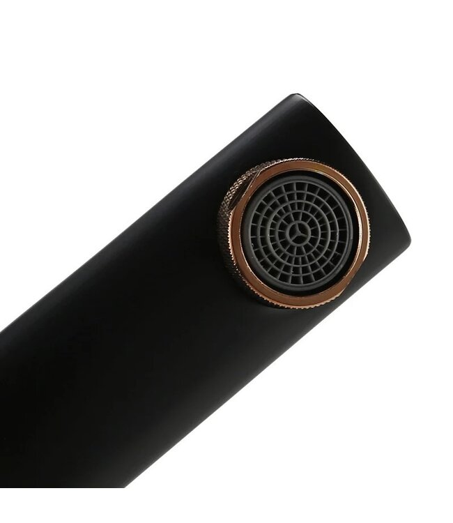 Wastafelkraan Hoog Quo Lux Mengkraan Zwart-Rose 31cm