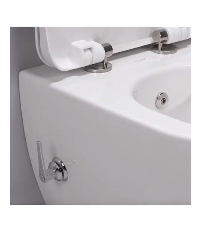 Geberit UP320 Compleet Hangtoilet Set met bidet geïntegreerd bidetkraan Warm en Koud Creavit