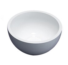 Waskom Mini Parro Rond Mat Wit Opbouw 20x10cm Solid Surface