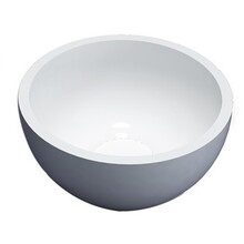 Waskom Mini Parro Rond Mat Wit Opbouw 20x10cm Solid Surface