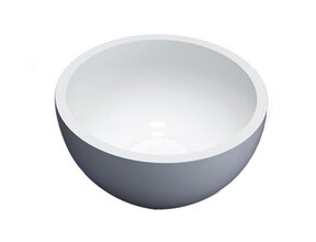 Waskom Mini Parro Rond Mat Wit Opbouw 20x10cm Solid Surface