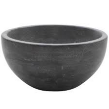 Waskom Mini Parro 20x10cm Natuursteen Rond Opbouw Antraciet