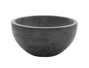 Waskom Mini Parro 20x10cm Natuursteen Rond Opbouw Antraciet