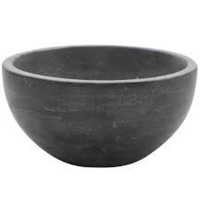 Waskom Mini Parro 20x10cm Natuursteen Rond Opbouw Antraciet