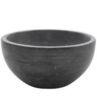 SANI-SUPPLY Waskom Mini Parro 20x10cm Natuursteen Rond Opbouw Antraciet