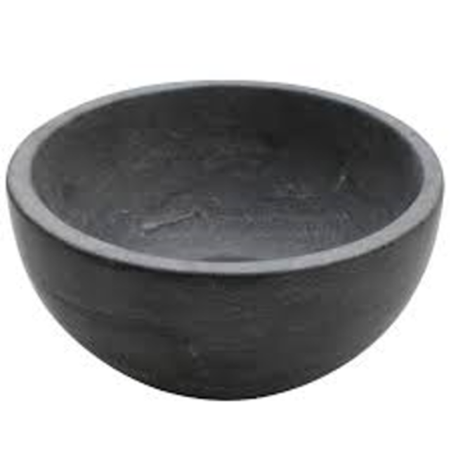 Waskom Mini Parro 20x10cm Natuursteen Rond Opbouw Antraciet