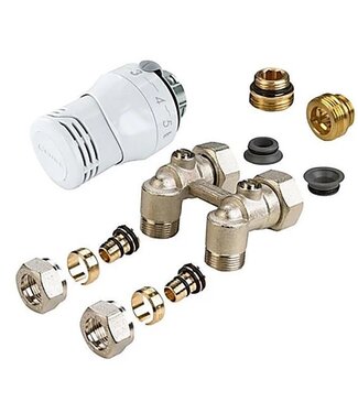 CREAVIT H-Blok Haaks compleet met Thermostatische Kop Wit 1/2Mx16/2 M30