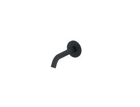 Baduitloop Effeze 17,6cm Mat Zwart Messing Inbouw rond