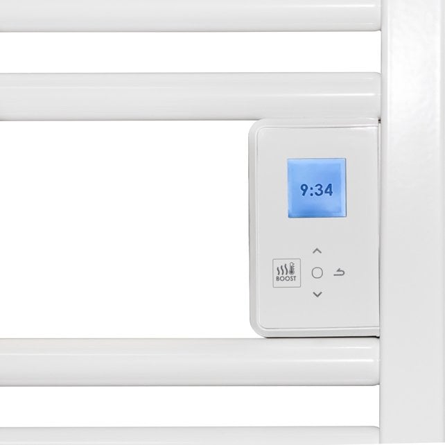 Handdoekradiator Elektrisch Dahlia Wit 1837x550mm 2000 Watt digitale thermostaat programmeerbaar en blower (RAL9016) Handdoekradiator Elektrisch Dahlia Wit 1837x550mm 2000 Watt digitale thermostaat programmeerbaar en blower (RAL9016)