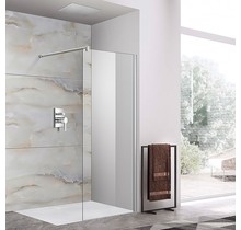 Inloopdouche Verona 120x200cm Chroom Profiel Easy Clean 8mm Veiligheidsglas Nano-Coating