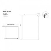 Inloopdouche Verona 100x200cm Zwart Profiel Easy Clean 8mm Veiligheidsglas Nano-Coating