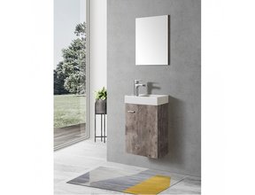 Fonteinkast Compleet Set Dahlia Stone incl Spiegel kraangat Links/Rehts 40x22x60cm