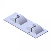 Wastafel Parijs 120x46x3cm Wit Hoogglans met Kraangat Keramiek