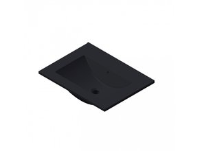 Wastafel Parijs 60x46x3cm Mat Zwart zonder kraangat Keramiek