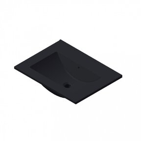 Wastafel Parijs 60x46x3cm Mat Zwart zonder kraangat Keramiek