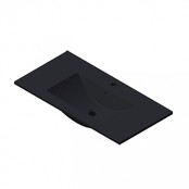 Wastafel Parijs 90x46x3cm Mat Zwart met kraangat Keramiek Wastafel Parijs 90x46x3cm Mat Zwart met kraangat Keramiek