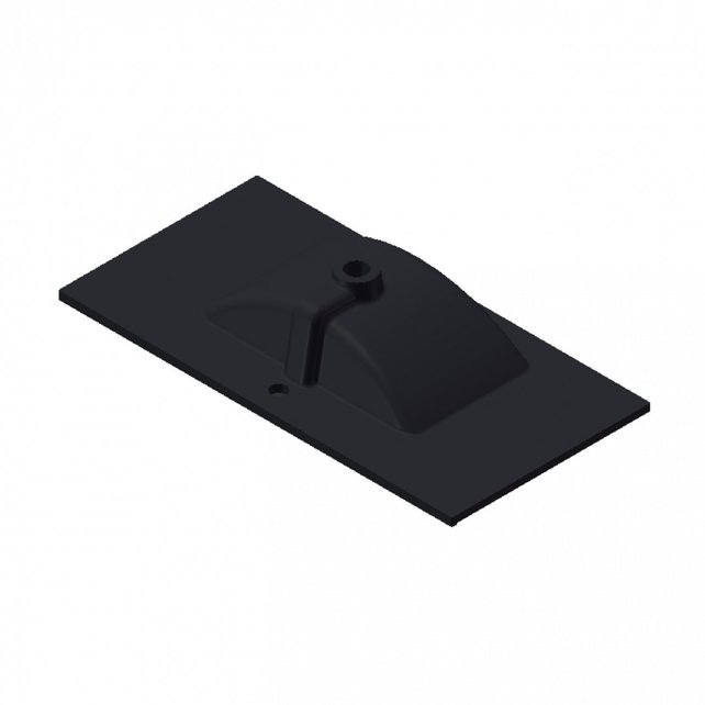 Wastafel Parijs 90x46x3cm Mat Zwart met kraangat Keramiek Wastafel Parijs 90x46x3cm Mat Zwart met kraangat Keramiek