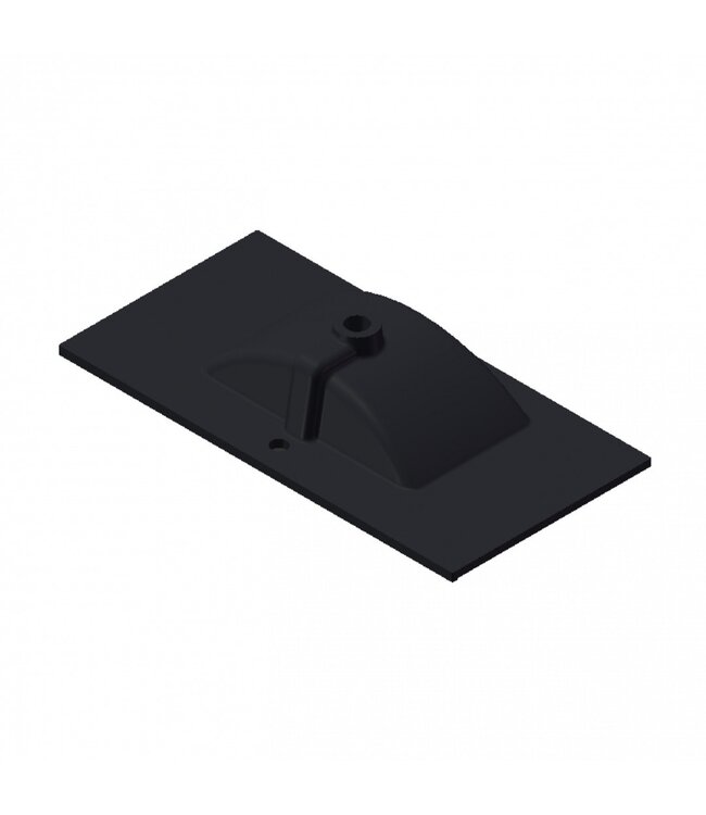 Wastafel Parijs 90x46x3cm Mat Zwart met kraangat Keramiek