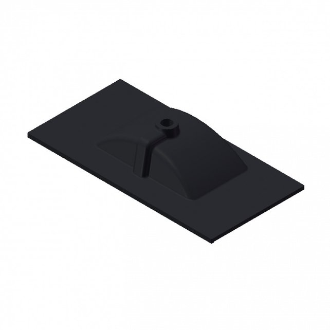 Wastafel Parijs 90x46x3cm Mat Zwart zonder kraangat Keramiek