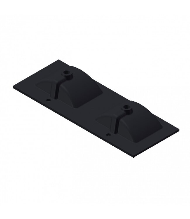 Wastafel Parijs 120x46x3cm Mat Zwart met kraangat Keramiek Dubbele wastafel