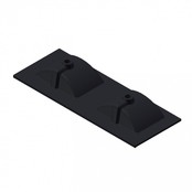 Wastafel Parijs 120x46x3cm Mat Zwart zonder kraangat Keramiek Dubbele wastafel