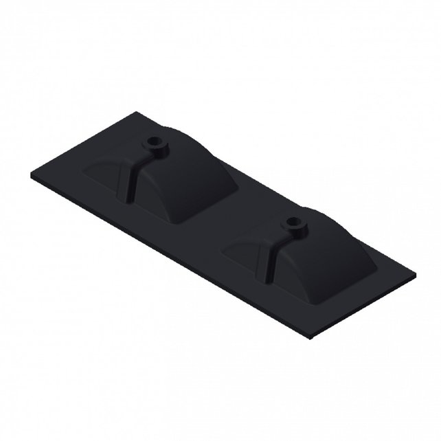 Wastafel Parijs 120x46x3cm Mat Zwart zonder kraangat Keramiek Dubbele wastafel