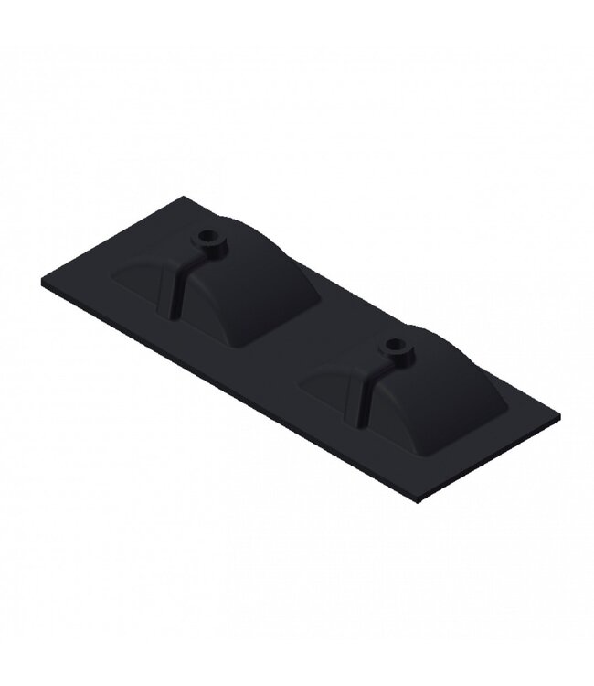 Wastafel Parijs 120x46x3cm Mat Zwart zonder kraangat Keramiek Dubbele wastafel