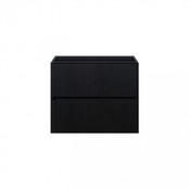 Badkamermeubel Onderkast Dahlia Diamond 60x45x48cm Zwart 2 lades softclose