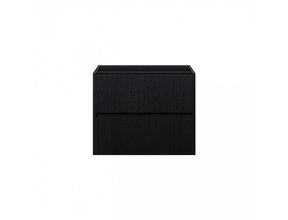 Badkamermeubel Onderkast Dahlia Diamond 60x45x48cm Zwart 2 lades softclose