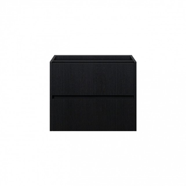 Badkamermeubel Onderkast Dahlia Diamond 60x45x48cm Zwart 2 lades softclose