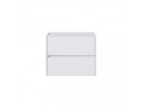 Badkamermeubel Onderkast Dahlia Wit 60x46x48cm 2 lades softclose