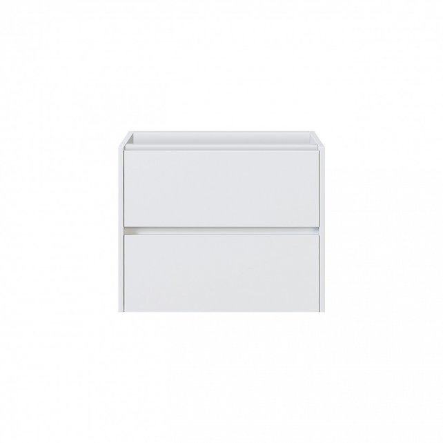 Badkamermeubel Onderkast Dahlia Wit 60x46x48cm 2 lades softclose