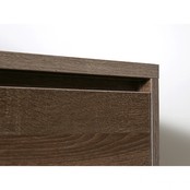 Badkamermeubel Onderkast Dahlia Havanna Wood 90x45x48cm Hangend Greeploos 2 Lades Softclose