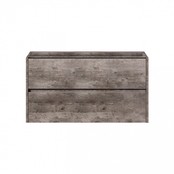 Badkamermeubel Onderkast Dahlia Stone 90x45x48cm Beton Grijs Hangend Greeploos 2 Lades Softclose Badkamermeubel Onderkast Dahlia Stone 90x45x48cm Beton Grijs Hangend Greeploos 2 Lades Softclose