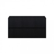 Badkamermeubel Onderkast Dahlia Diamond 90x45x48cm Zwart 2 lades softclose
