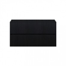 Badkamermeubel Onderkast Dahlia Diamond 90x45x48cm Zwart 2 lades softclose