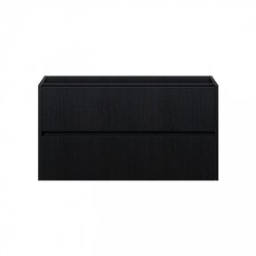 Badkamermeubel Onderkast Dahlia Diamond 90x45x48cm Zwart 2 lades softclose