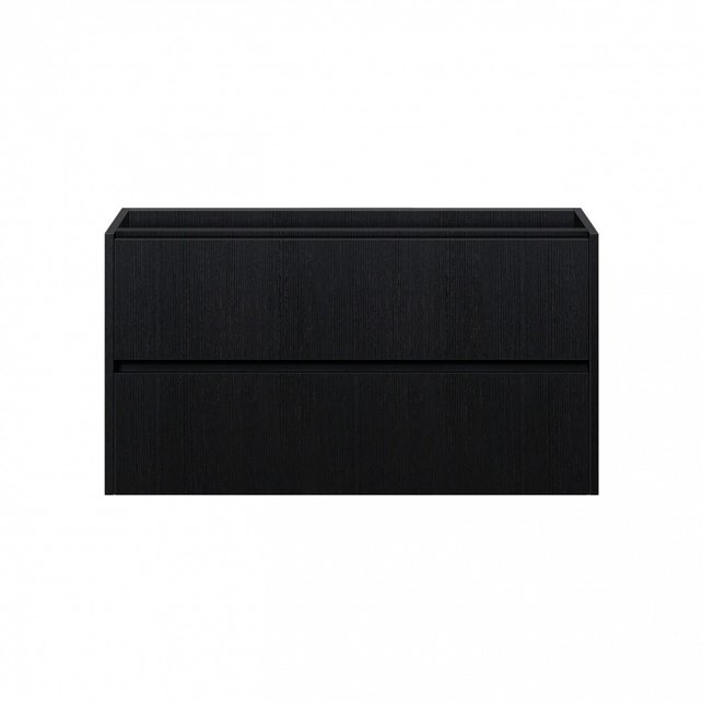 Badkamermeubel Onderkast Dahlia Diamond 90x45x48cm Zwart 2 lades softclose